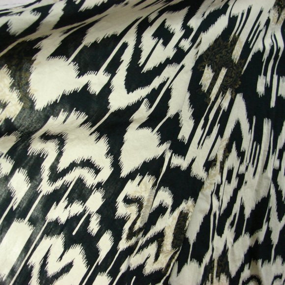 Cream Black Patterned Stretch Top Tank Dress MED - Picture 10 of 16